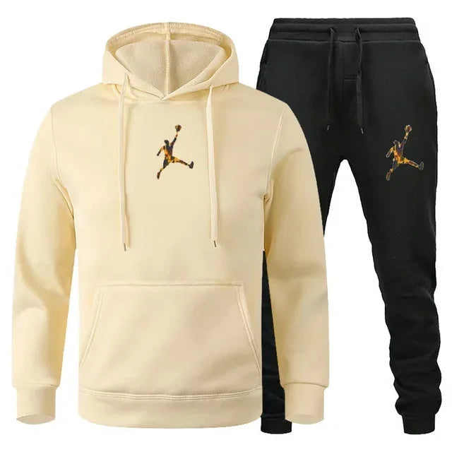Autumn_Winter Men's jogging Fitness sportswear Set_ Fashionable long - sleeved sweatshirt + casual pants 2 - View 10 | SAMAG