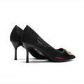 C-H High Heels Red 2026 Spring New Hollow Business Women's Shoes 7cm Red Evening Shoes net