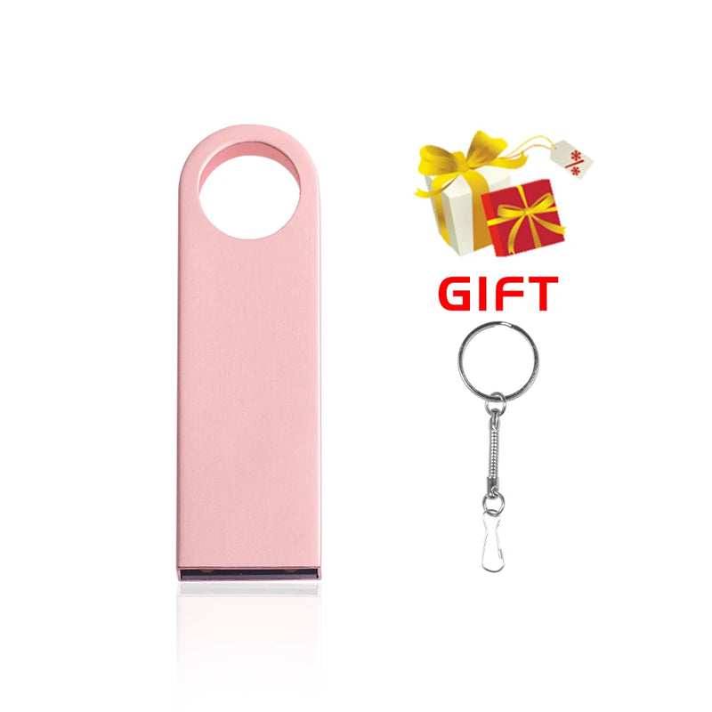 USB Flash Drive 128GB Pendrive 128GB Memory Stick 32GB 4GB Metal 64 GB Pen Drive 8GB USB Stick 16 GB Free Chain USB Flash Drives