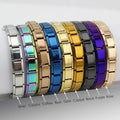 Hapiship New Women's Jewelry 9mm Width Itanlian Elastic Charm Bracelet Fashion Stainless Steel Bangle ST - Visuel 3 | SAMAG