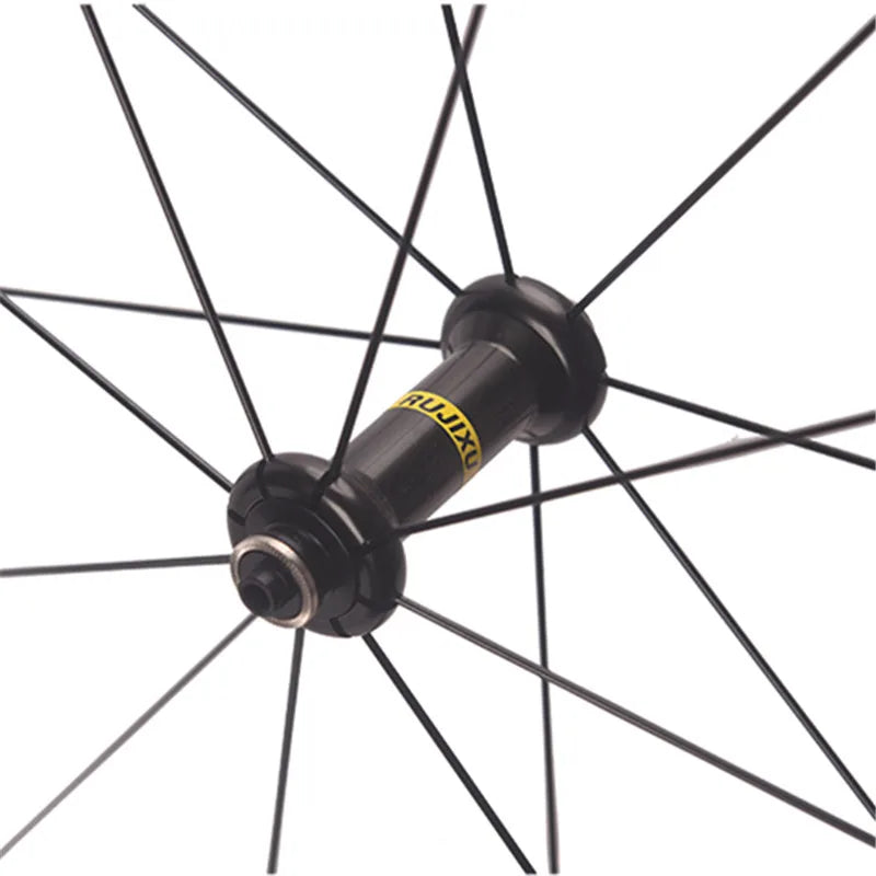 RUJIXU Ultra light bikeroad wheelset 700C40mm redhub16/ 21H V Brake bmx Road Bicycle Wheel Aluminium Alloy Road Wheel  rim brake