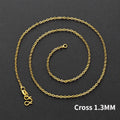 Real 14K Gold Color Necklace Chain for Women's Clavicle Chain Neck Collare for Girlfriend Fashion Birthday Jewelry Gift Not Fade