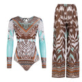 Women's Long Sleeve Swimwear Sunscreen One Piece Swimsuit | SAMAG