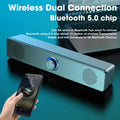 4D Surround Soundbar Bluetooth 5.0 Wired Wireless Stereo Subwoofer Speaker Home Theater for PC Laptop Computer Gaming Movies