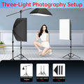 50x70cm Softbox 45W/70W Bulb Photography Studio Photo Lighting Kit Continuous Light System For Camera With  Remote Control