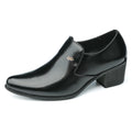 Premium Leather Men Shoes Slip On Loafers European Brand Business Casual Wedding Party Plaid Design Height Increasing