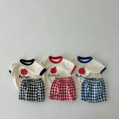 TZ24034 Summer Baby Boy and Girl Thin Cotton Cute Apple | SAMAG