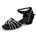 Latin Dance Shoelaces, Diamond Women's Dance Shoes, Soft Sole, Comfortable and Breathable, New Style of Practice Shoes