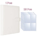 A5 Notebook Photocard Binder with 4 Pockets Sleeves, 6 Ring  PU Leather Binder Loose Leaf Personal Organizer Photo Binder Book