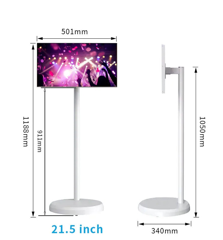 Hot Products 22 Inch Android13 Smart Interact Screen Built-in Battery With USB WiFi Moveable Stand HD Touch LCD Smart TV