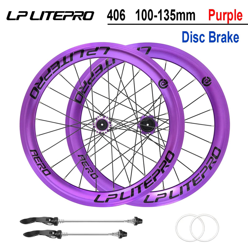LP LITEPRO AERO Folding Bike Wheel Sets, 20 - inch 406/451 - View 8 | SAMAG