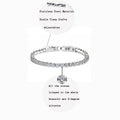 Modyle 316L Stainless Steel Sparkly Cubic Zircon Tennis Link Bracelets For Men and Women Gifts
