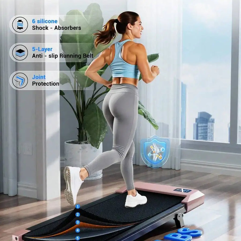 Foldable 6% Slope Under Desk Treadmills 2.5 HP Quiet - View 4 | SAMAG