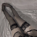 Silicone Anti-slip Lace Stockings Women Knee High Socks Summer Thin Long Socks Cosplay Party Lolita Girls Thigh High Stockings