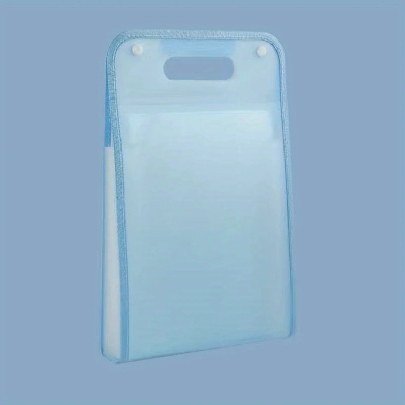 1 A4 Macaron vertical binding file bag Student test paper storage bag 13 cell portable organ bag, office school supplies