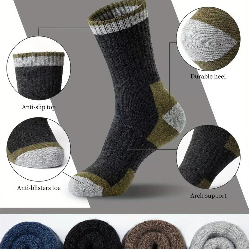 5 Pairs Men's Thickened Towel Socks for Hiking Sports | SAMAG