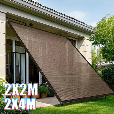 2x2m/2x4m Black Sun Shade Net Beige Shading UV Protection | SAMAG