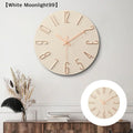 〔White〕 Living Room Wall Clock Simple Wall Mounted Household Stylish Decorative Clock 12 Inches 30cm