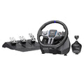 V9 Gen2 Gaming Steering Wheel for PC PS4 Switch with Handbrake Brake Pedal Clutch Gas Pedal