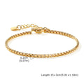 Goxygen Dainty Silver Color Stackable Bracelet Stainless Steel Beads Thin Chain for Women Men Jewelry Sets Gifts