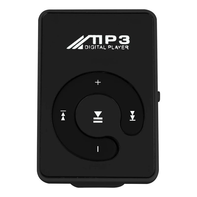 C Key Portable Mini Mirror Clip MP3 Player Music Media Support Micro SD TF Card Fashion HIFI MP3 For Outdoor Sports Music Player
