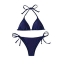 Swimwear Thong Bikini Set Sexy New Navy Blue Swimsuits | SAMAG