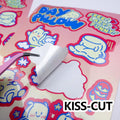 50pcs Custom Stickers PVC Waterproof Die Cut Vinyl Logo Design Brand Laptop Cute Personalized Sticker Glossy Film for Business