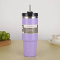 30oz Stainless Steel Thermos Mug With Straw Car Insulated Flask Water Tumbler for Outdoor Keeps Cold and Heat Thermal Mug