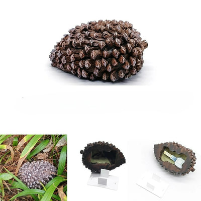 Resin Pinecone Key Box Hidden Money Storage Discreet Safe Container Creative Camouflage for Cash Small Items | SAMAG