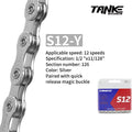 TANKE Bike Chain S8 S9 S10 S11 S12 MTB Road Bicycle Chains,Variable Speed Chain 116/126L High Quality Current Cycling Accessorie