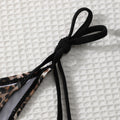 Shencai Zebra Pattern Backless Pleated Bikini Sexy | SAMAG
