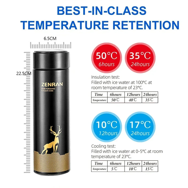 Thermos Bottle for Tea Infuser Digital Cup Thermal Stainless Steel Coffee Mug Isotherm Flask Leakproof Travel Tumbler Drinkware