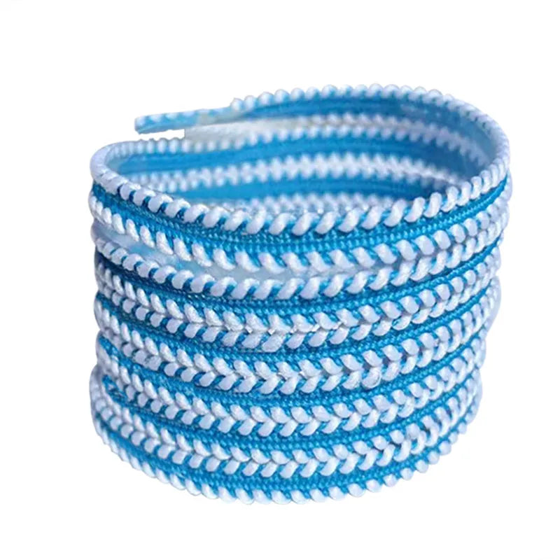 Multicolor Track Anti-slip Serrated Shoelaces Canvas Black White Runing Shoes laces Women Men Sport Casual Net Shoes Shoelaces