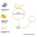 Luxury Minimalist Gold Plated Thin Chain Finger Ring Hand Bracelets for Women, Party Elegant Stainless - Visuel 6 | SAMAG