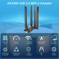 Kebidumei AX3000 WiFi6 USB Wireless Adapter Dual Band 2.4G/5GHz 3000Mbps Network Card for Desktop PC Win - Visuel 3 | SAMAG