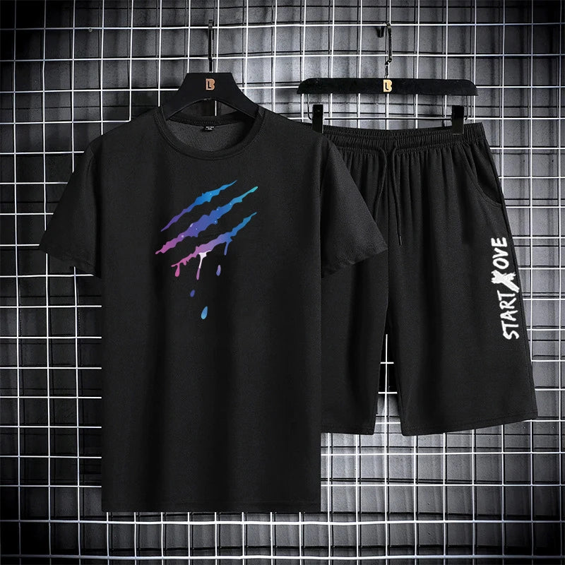 Trendy Suits for Men Summer Shorts Set Gym Outfit Student | SAMAG