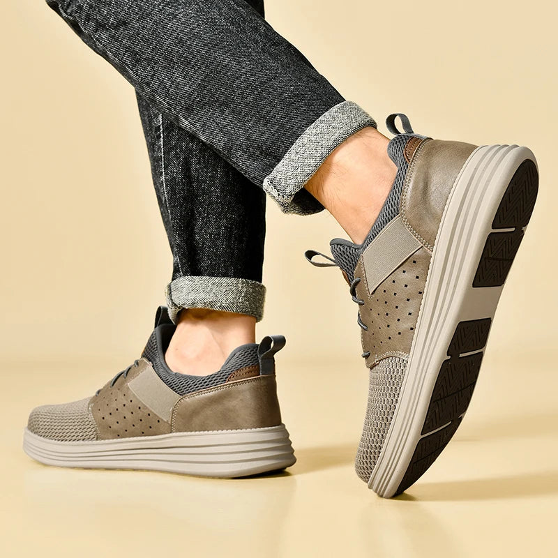 2026 New Men's Sneakers Fashion Casual Business Shoes Soft Sole Lightweight Comfortable Non Leather or Synthetic Upper