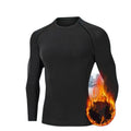 Winter Men Thermal Underwear Set Mens Fleece Lined Warm Undershirts Long Johns Compression Tights Fitness Sports Tracksuit Set
