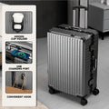 Trolley Luggage 20 24 26 28" Aluminum Frame Rolling Luggage Case USB Travel Suitcase on Wheels Combination Lock Carry on Luggage