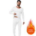 Slimbelle Men's Long Johns Set Winter Thermo Underwear Set Compression Long Sleeve Top Soft Breathable Round Neck Underwear