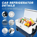 37QT/35L Portable Car Refrigerator Freezer Compressor Cooler Dual Zone 12V
