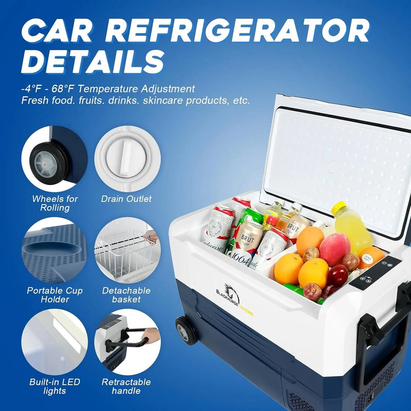 37QT/35L Portable Car Refrigerator Freezer Compressor Cooler Dual Zone 12V