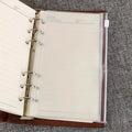 10Pcs A5 A6 A7 Binder Pockets Waterproof Zipper Pouch for 6 Ring Notebook Binder Clear Document Filing Bag Leaf Organizer Folder