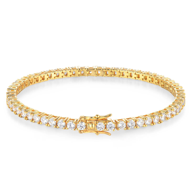 100% S925 Sterling Silver 2-6mm Real Moissanite Tennis Bracelet for Women Wedding Jewelry Christmas Exquisite Gift