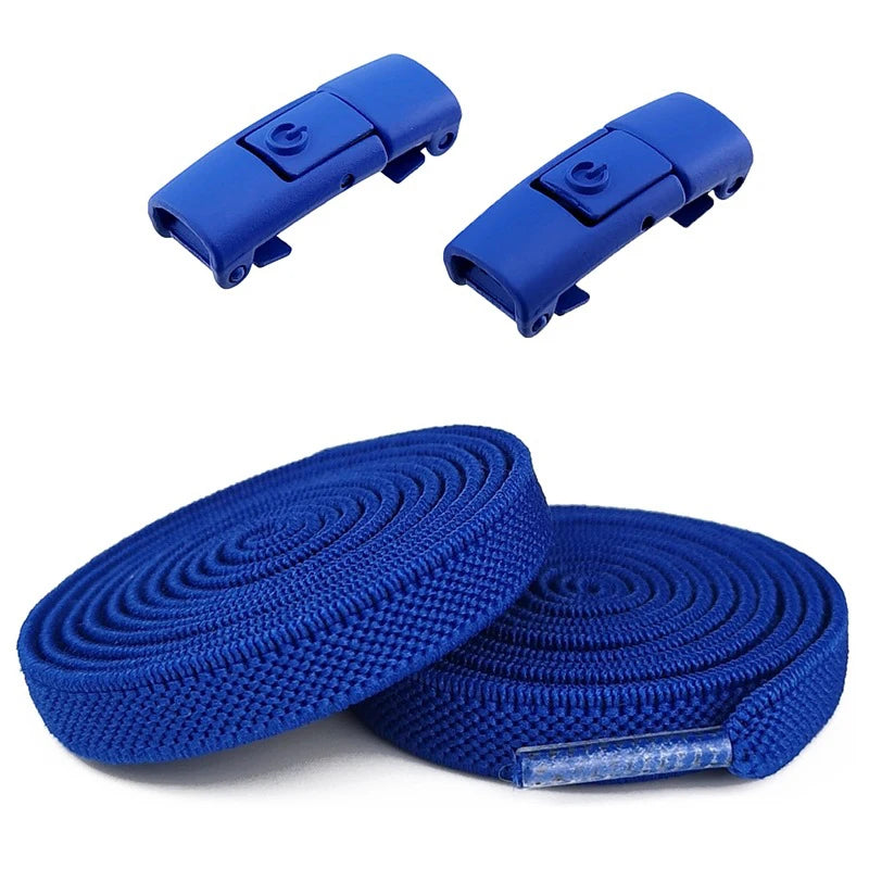 New Without Ties Elastic Laces No Tie Shoe Laces Press Lock Shoelaces Sneaker Kids Adult 8MM Widened Flat Shoelace for Shoes