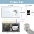 BSEED Zigbee Fans Switches Smart Wall Touch  Speed Control Switch With EU Socket Support Tuya Smart Life Alexa Voice Control