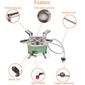 Strong Fire Stove High Firepower Portable Outdoor Stove Camping Gas Stove Folding Head Burner with Storage Bag For Hiking