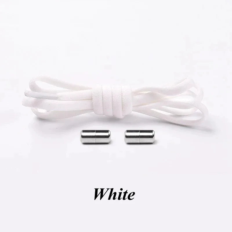 NEW Elastic Shoe Laces Sneakers Shoelace No Tie Shoelaces Metal Lock Lazy Laces for Kids and Adult One Size Fits All Shoe