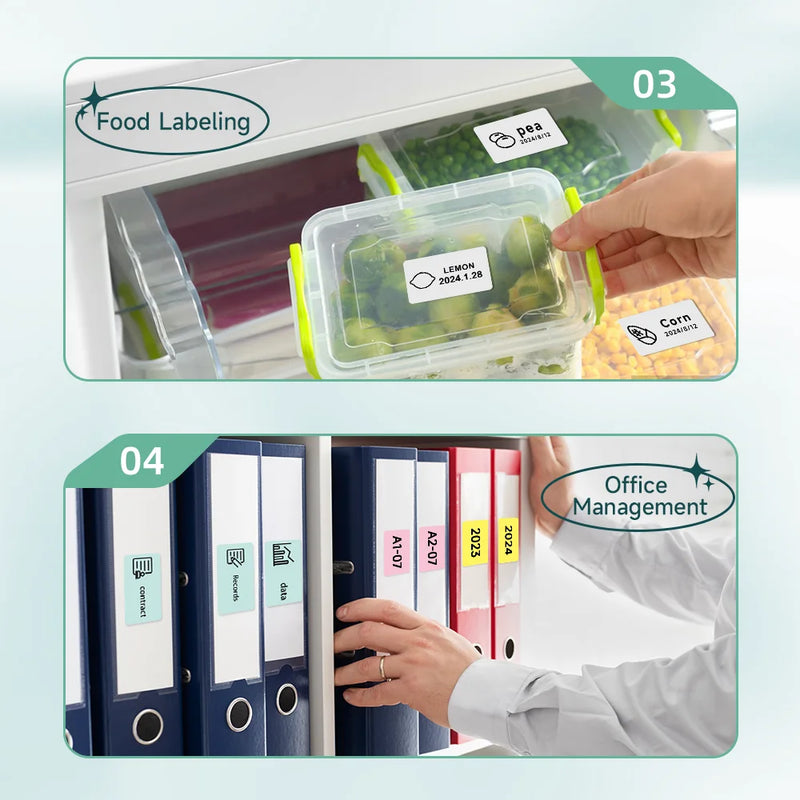 Phomemo Reflective Colour Thermal Label Sticker 40x30mm 230Pcs Each Roll Use For M108/M110/M120/M200/M220/M221/241BT/D520