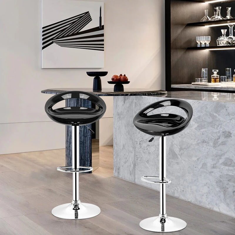 Bar stools set of 2, upholstered bar stool with backrest, height-adjustable , counter stool for kitchen, dining room